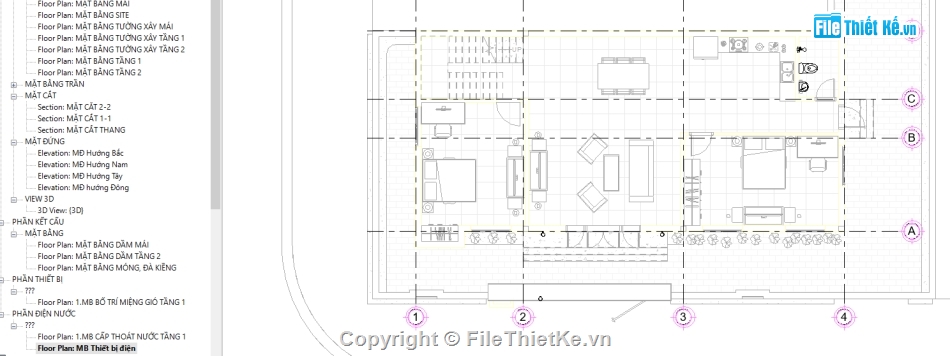 File REVITbiệt thự 2 tầng,kiến trúc revit 2 tầng,revit 2 tầng 7.5x16m,Bản vẽ revit 2 tầng 7.5x16m